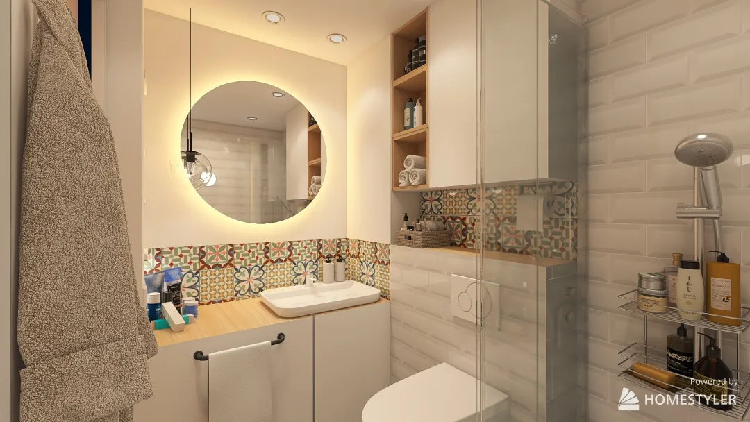 Very small bathroom 3d design renderings