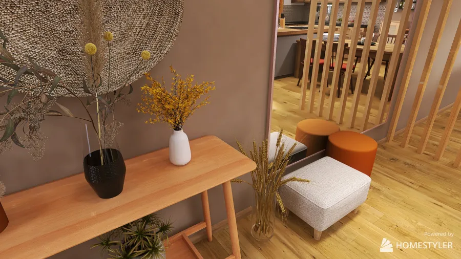 Autumn Living Room 3d design renderings