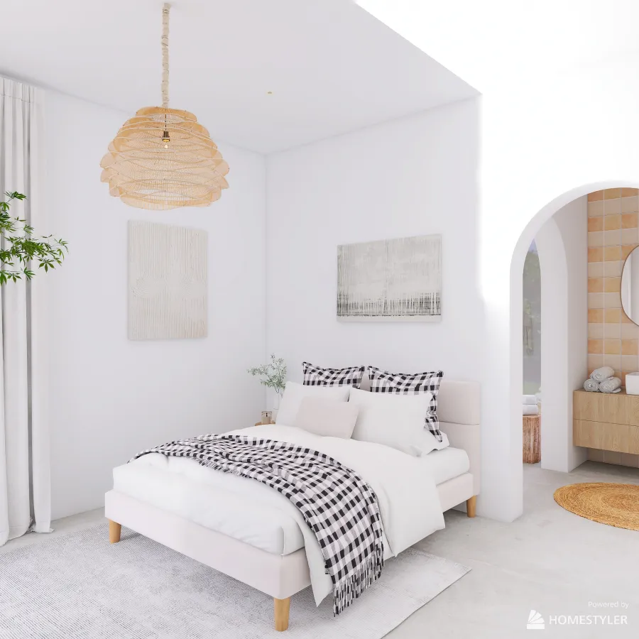 Japandi Inspired Home (in progress) 3d design renderings
