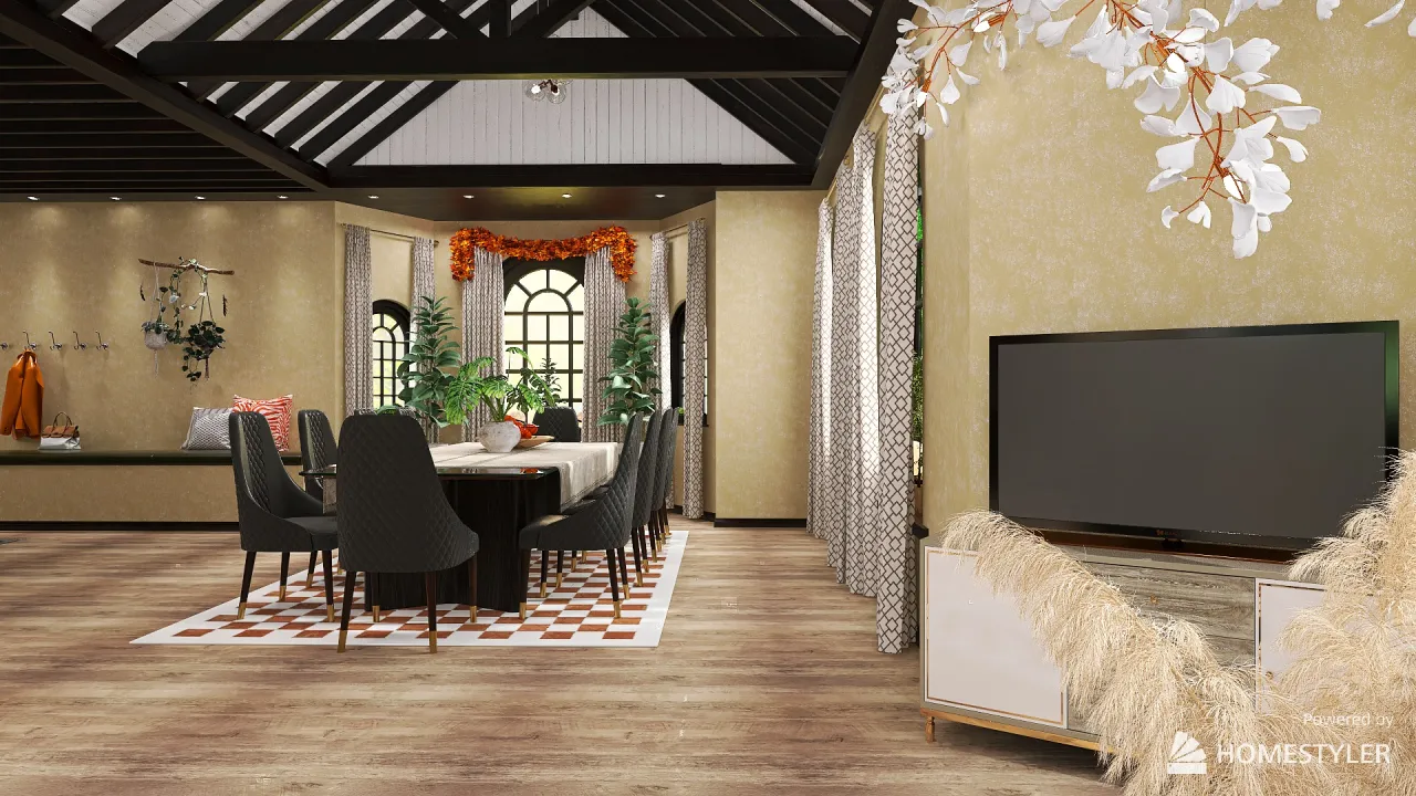 LivingDiningRoom 3d design renderings