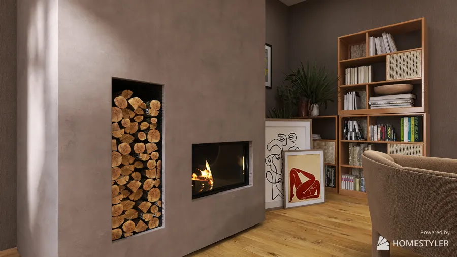 Autumn Living Room 3d design renderings