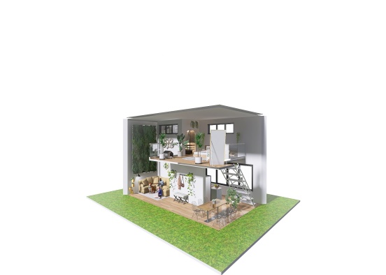 Little apartment in a building in the middle of the city Design Rendering