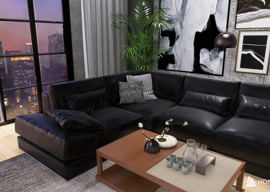 8 Industrial Style Tall Single Room Design Rendering