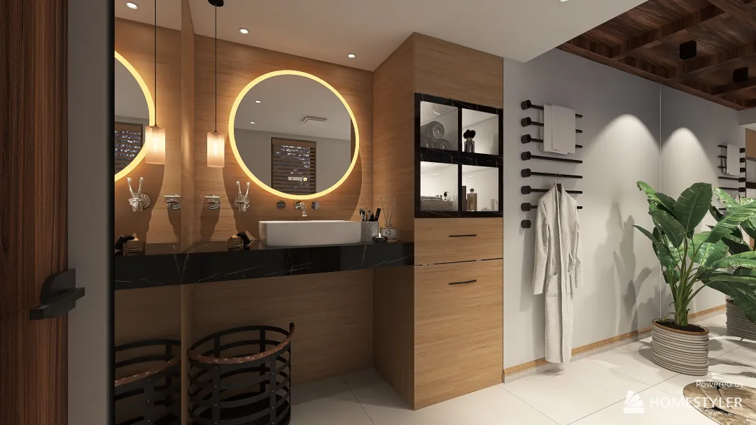 Elegant bathroom 3d design renderings