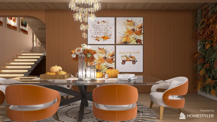 Colors of Autumn 3d design renderings