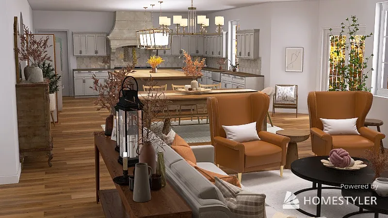 Autumn Family Home main floor 3d design renderings