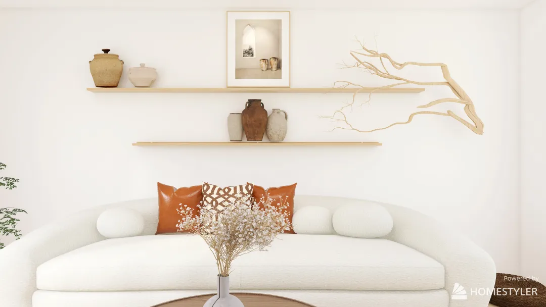 Living Room in stile Cozy Wasabi 3d design renderings