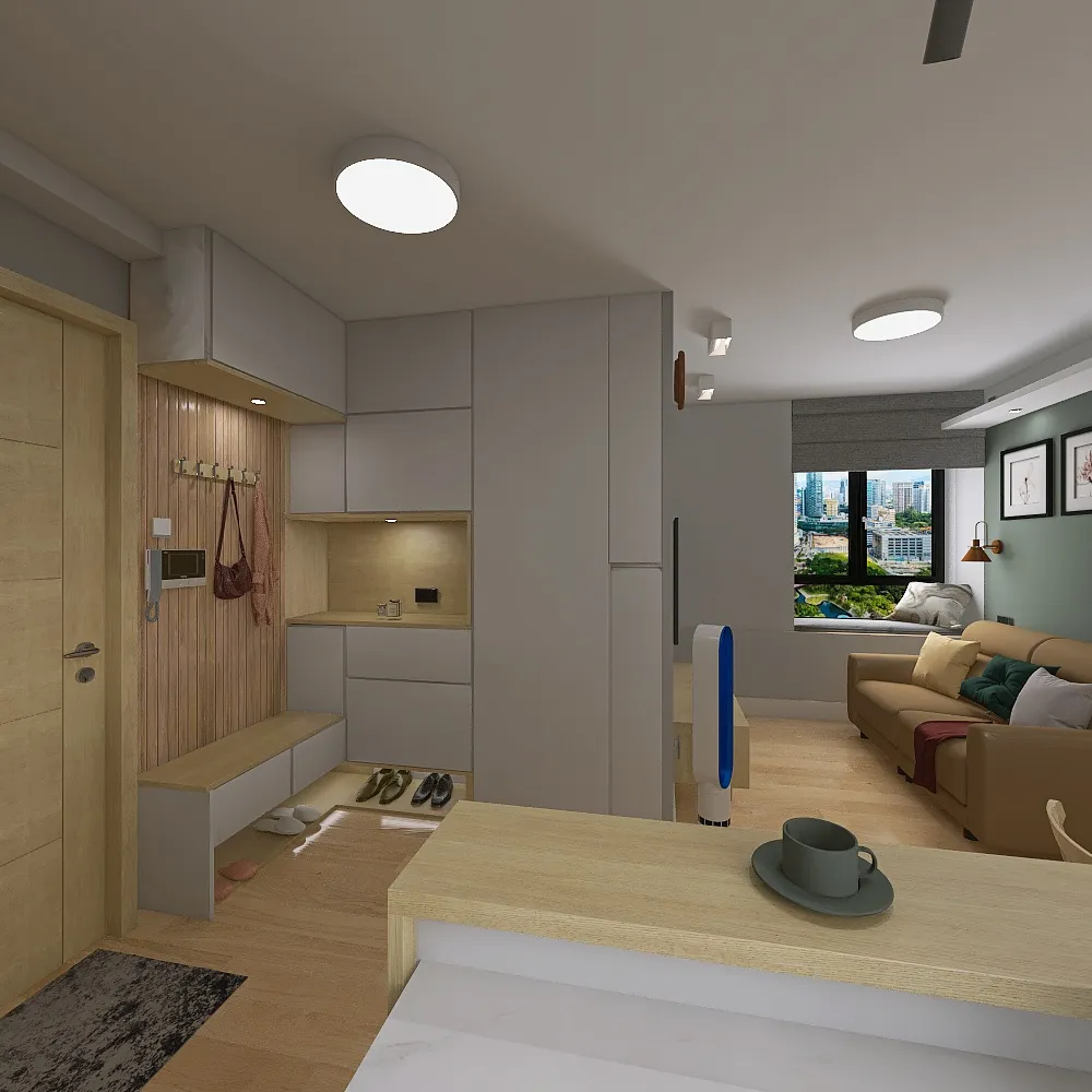 大興447呎 open kitchen 2105 3d design renderings