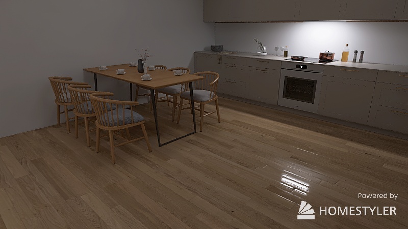 living room/kitchen/laundry 3d design renderings