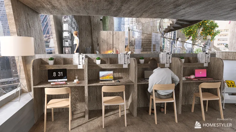 Office lofts 3d design renderings