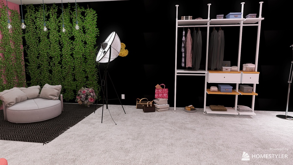 BlackPink themed bedroom 3d design renderings