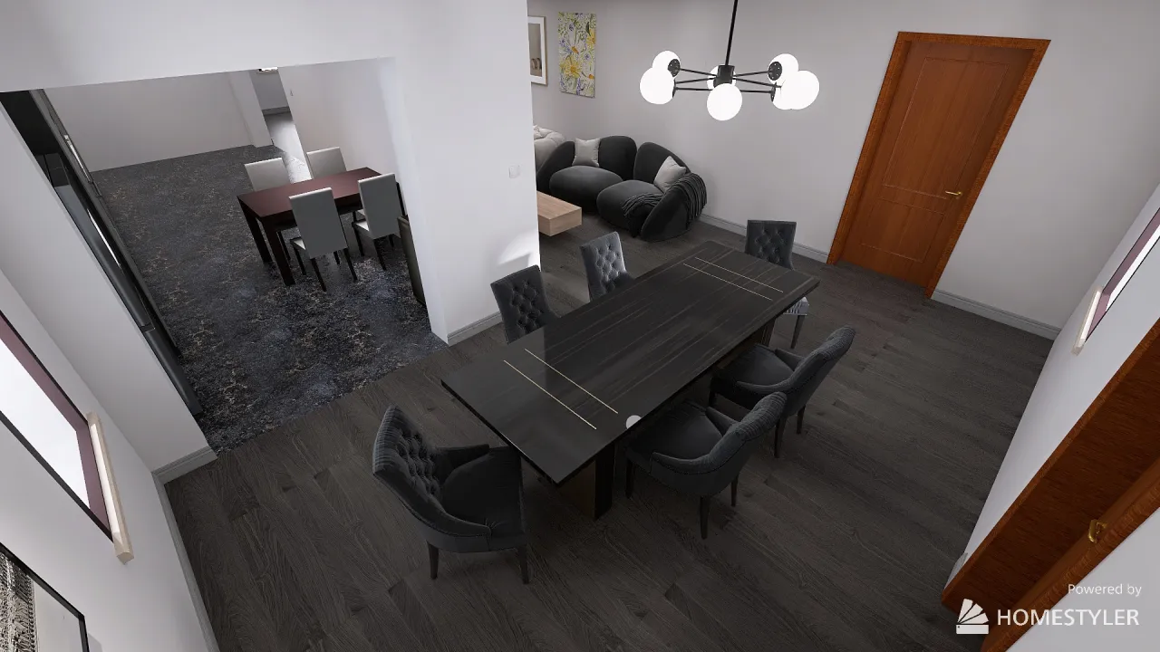 LivingDiningRoom 3d design renderings