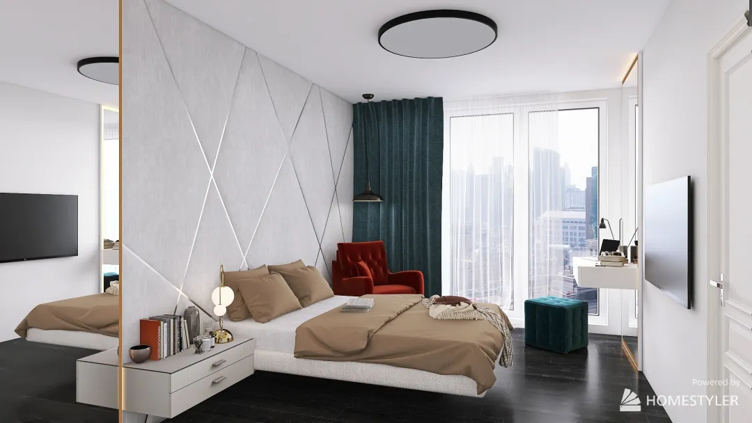 планировка спальни для Ольги 3d design renderings