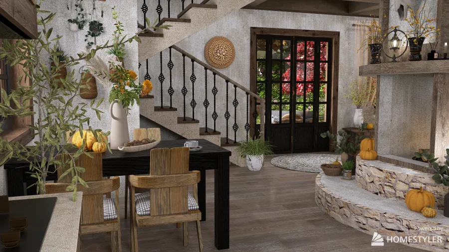Rustic Harvest Home 3d design renderings