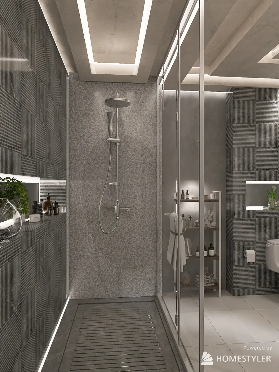 Modern & spacious Master Bathroom 3d design renderings