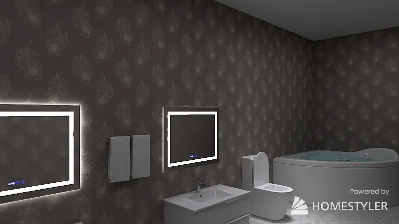 Who knew bathrooms could be stylish? #Tucked big t-shirt BILLIE EILLISH 3d design renderings