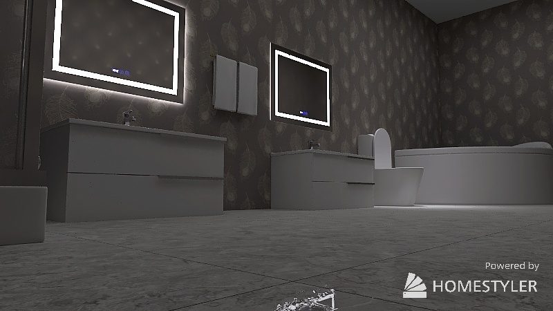 Who knew bathrooms could be stylish? #Tucked big t-shirt BILLIE EILLISH 3d design renderings