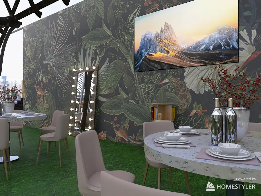 Open Air Cafe                                              . 3d design renderings