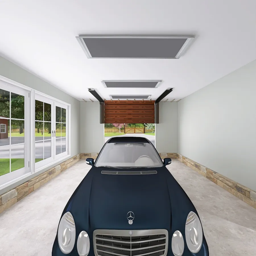 1-Car Garage 3d design renderings