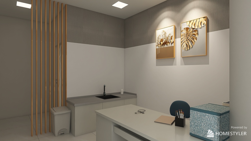 Sala de exame físico 3d design renderings