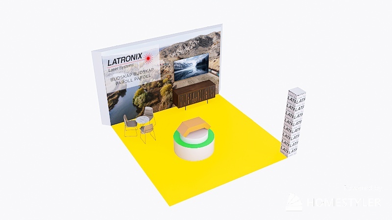 Ståbord Latronix Monter Train&Rail 3d design renderings