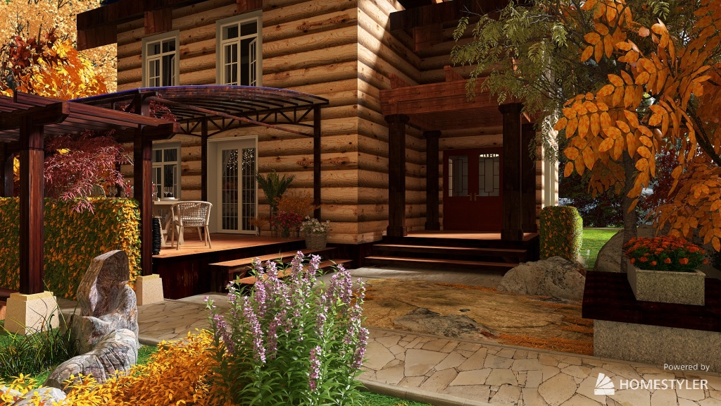 Two-storey house in Karelia 3d design renderings