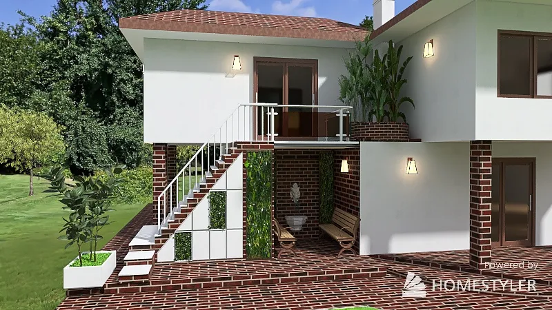 casa di campagna 3d design renderings