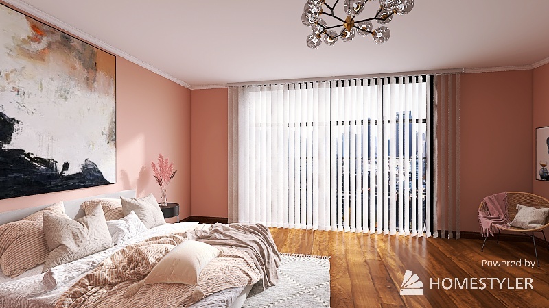 Girls's dream bedroom 3d design renderings