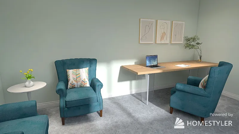 Library 3d design renderings