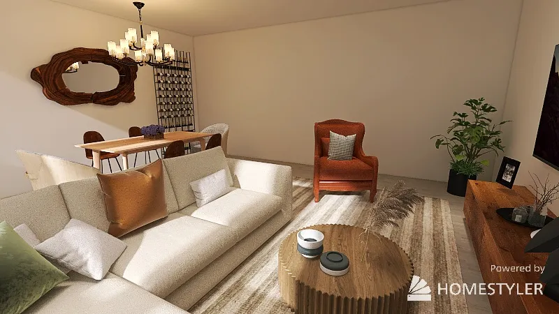 Paola & Kenji Great Room Floor Plan 3d design renderings