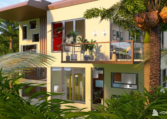 tropical house Design Rendering
