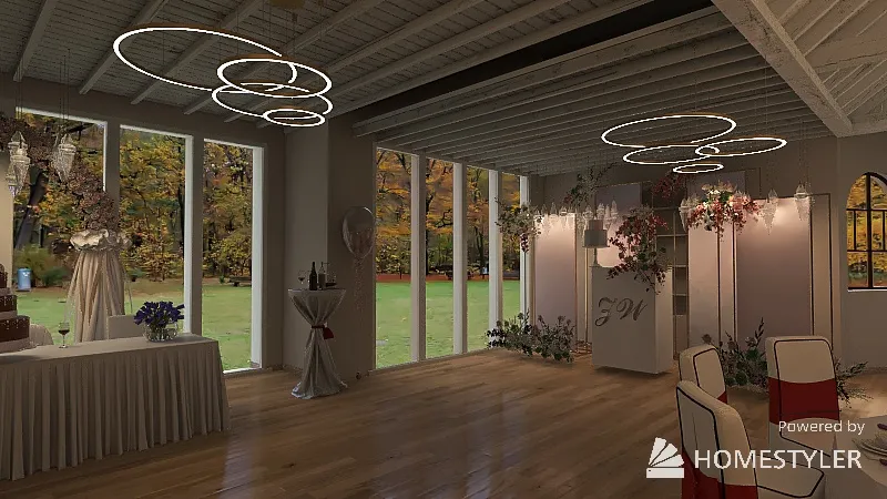 Wedding Reception Hall 3d design renderings