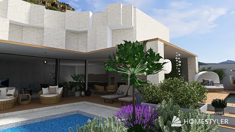 Villa with an ocean view 3d design renderings