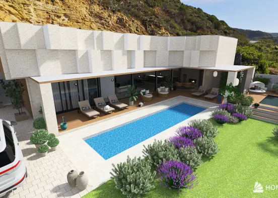 Villa with an ocean view Design Rendering