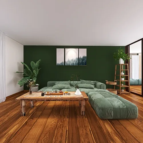 Apartamento Verde Design Rendering