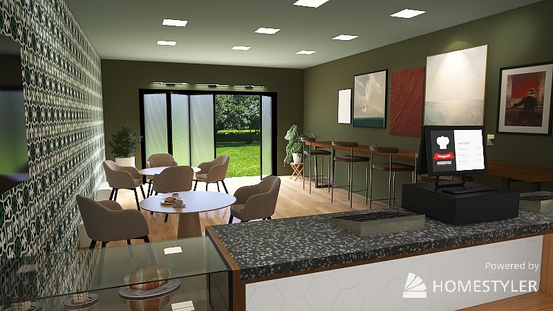 cafeteria 3d design renderings