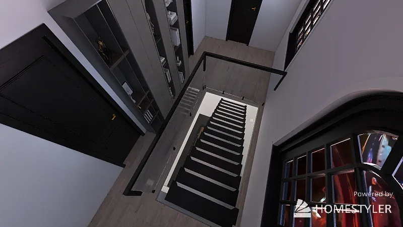 9 Tall Ceiling Living Space / 2 Floors 3d design renderings
