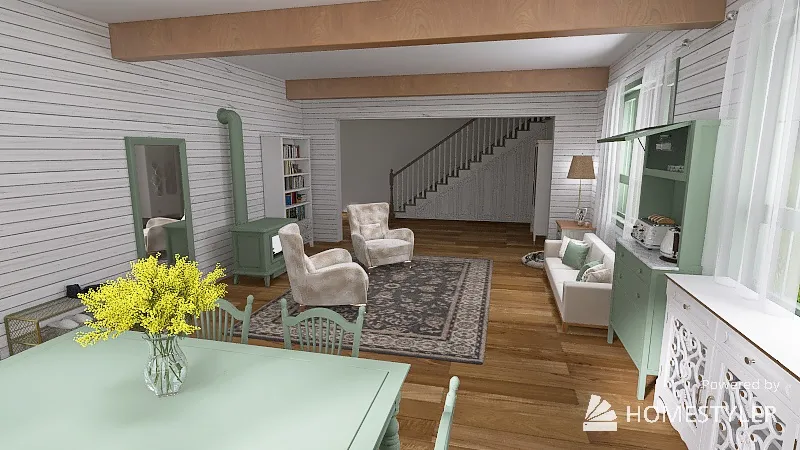 Farmhouse Sunroom 3d design renderings