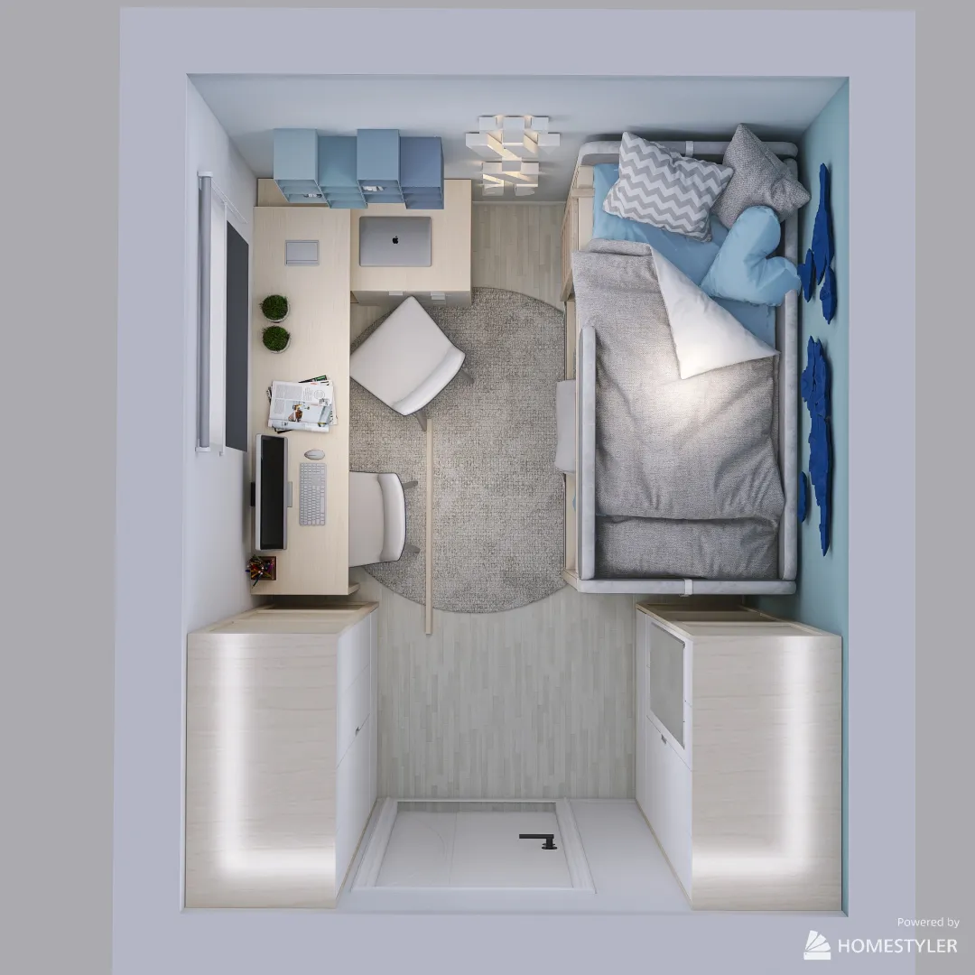 soba za blizance 3d design renderings