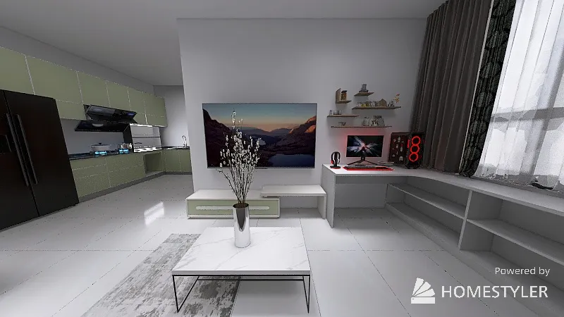 LivingDiningRoom 3d design renderings