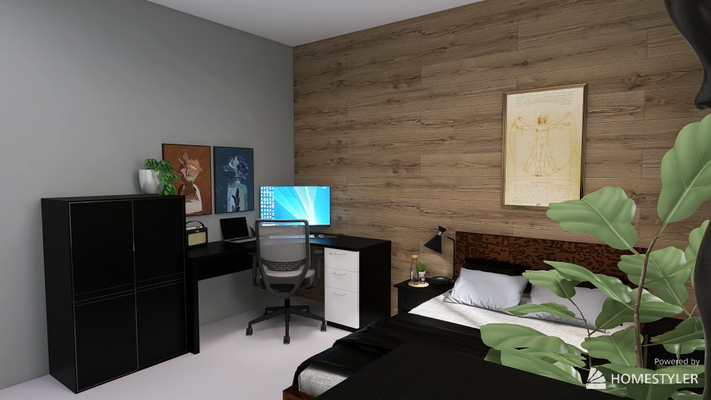 My bedroom plan 3d design renderings