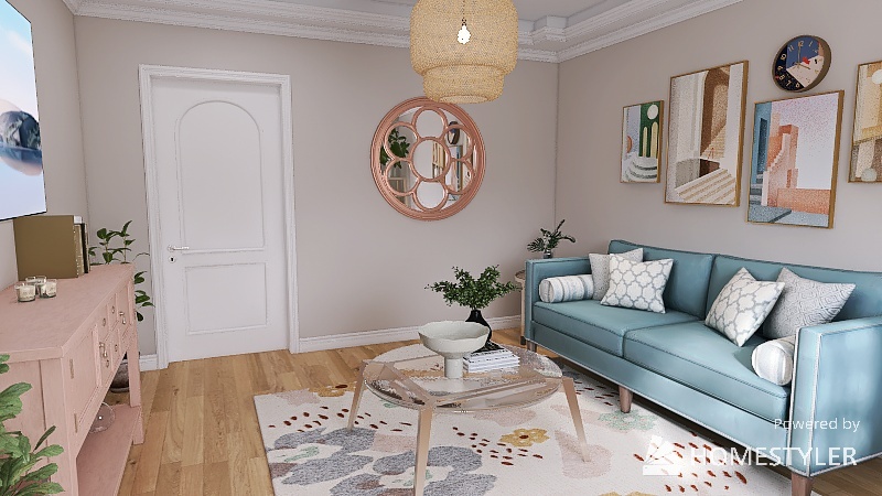 Cozy and Colorful Room 3d design renderings