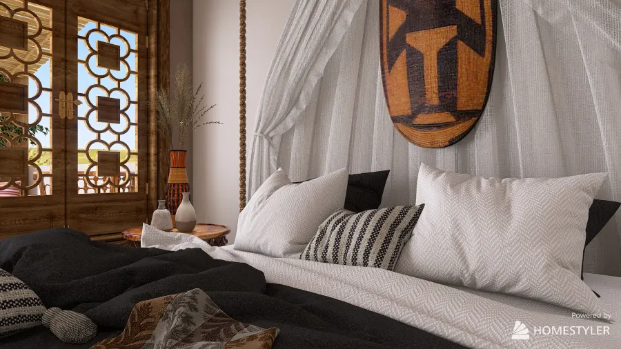 Wild Africa Bedroom 3d design renderings