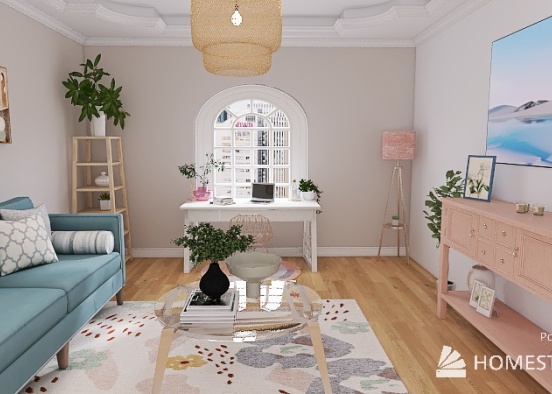 Cozy and Colorful Room Design Rendering