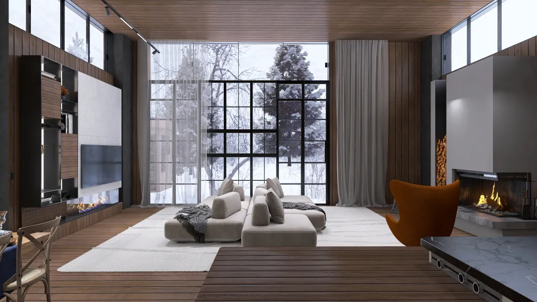 Casa in montagna 3d design renderings