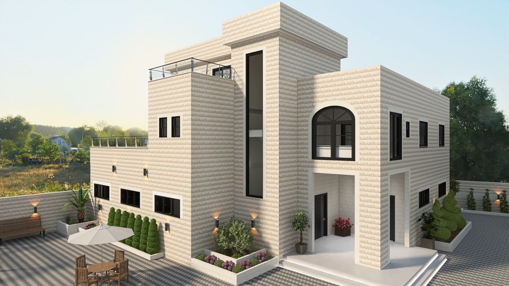 Suburban Villa 3d design renderings