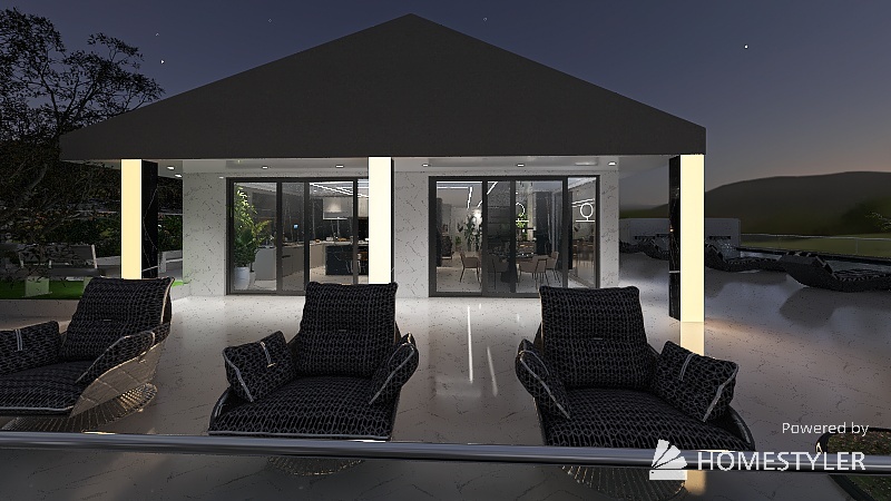 villa modern...panoramico 3d design renderings