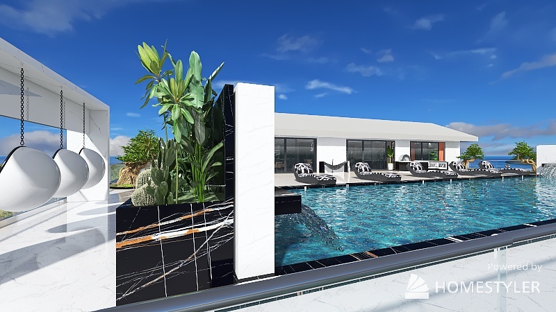 villa modern...panoramico 3d design renderings