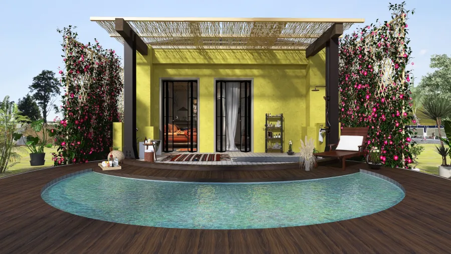 Hiru Bungalow Hotel 3d design renderings