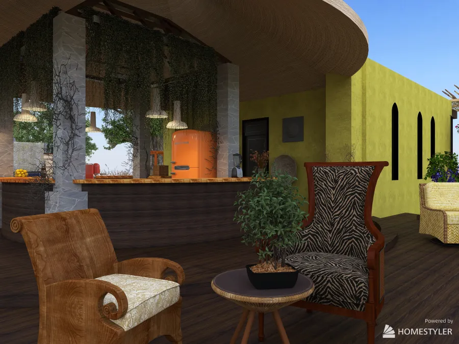 Hiru Bungalow Hotel 3d design renderings
